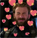 Sticker from marvel characters are in love