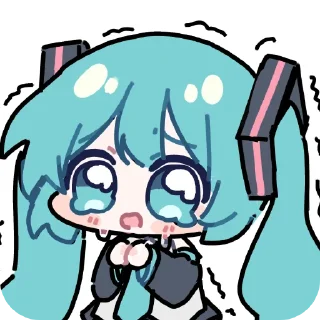 🧔 emoji 初音ミク(みらつ)  twitter @miratsu169 Telegram sticker 11 of 85