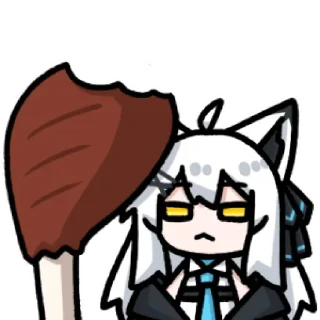 🍗 emoji 狐神凪 @zhaxia_cn Telegram sticker 10 of 16