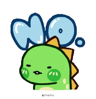 😞 emoji Chobosaurus! @tikelmu Telegram sticker 8 of 9