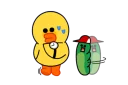 😰 emoji Line Characters Cute Telegram sticker 13 of 24