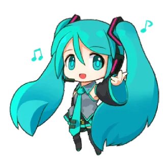 🎵 emoji Hatsune Miku Telegram sticker 5 of 27