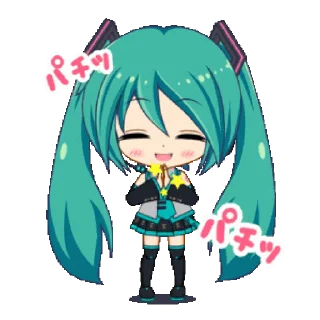 👏 emoji Hatsune Miku Telegram sticker 20 of 27