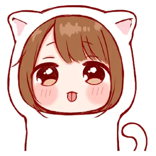 😛 emoji Cute girl Telegram sticker 14 of 47