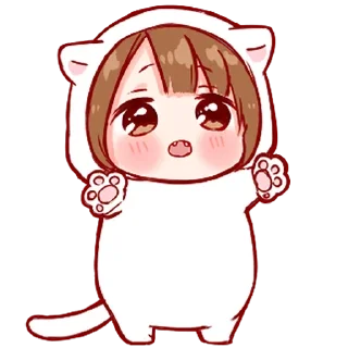🤗 emoji Cute girl Telegram sticker 16 of 47