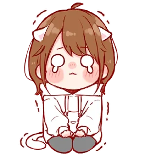 😢 emoji Cute girl Telegram sticker 8 of 47
