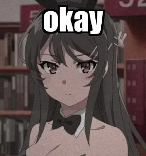 👍 emoji Anime reaction- @Alone_X_Miku Telegram sticker 12 of 37