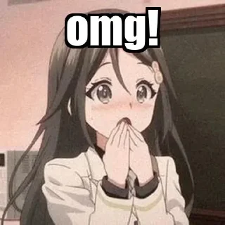 😱 emoji Anime reaction- @Alone_X_Miku Telegram sticker 8 of 37