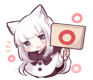 🐺 emoji ᭝݊Little wolf girl ⵓ @nyawrwar ⿴༘͜᭼̣ꪆ Telegram sticker 21 of 40