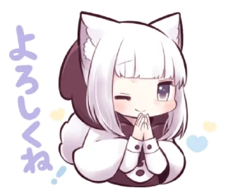 🐺 emoji ᭝݊Little wolf girl ⵓ @nyawrwar ⿴༘͜᭼̣ꪆ Telegram sticker 10 of 40