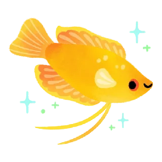✨ emoji @Tikelin Happy Tropical Fish Telegram sticker 6 of 80