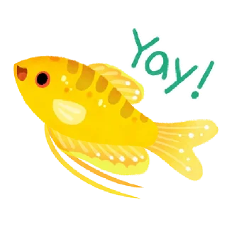 🥳 emoji @Tikelin Happy Tropical Fish Telegram sticker 5 of 80