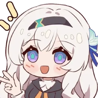 ✌️ emoji 流萤 @B站：流星灯辉 Telegram sticker 15 of 18