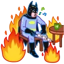 🙃 emoji Batman vs. Life crisis | [@iblame] Telegram sticker 19 of 35