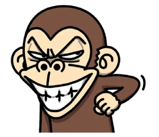 😒 emoji Crazy Funky Monkey5 @bistic Telegram sticker 12 of 40