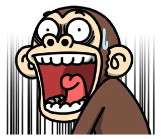 😱 emoji Crazy Funky Monkey5 @bistic Telegram sticker 13 of 40