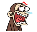 😰 emoji Crazy Funky Monkey 5 - @yoursecretlover Telegram sticker 14 of 40