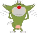 🙂 emoji "Oggy and The Cockroaches" Telegram sticker 9 of 31