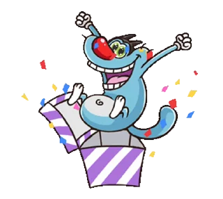 🎁 emoji Oggy Telegram sticker 10 of 25