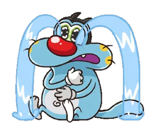 😭 emoji Oggy Telegram sticker 15 of 25