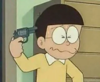 🔫 emoji @stickersbag 🌟 Nobita 🍃🌸 Telegram sticker 8 of 50