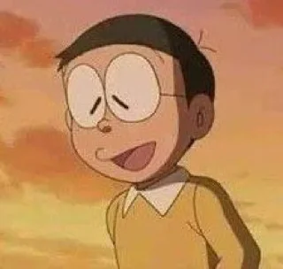 😌 emoji @stickersbag 🌟 Nobita 🍃🌸 Telegram sticker 24 of 50