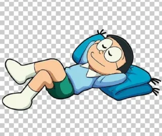 😴 emoji @stickersbag 🌟 Nobita 🍃🌸 Telegram sticker 12 of 50