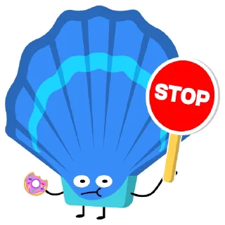 ✋ emoji Scallop Stickers Telegram sticker 15 of 21