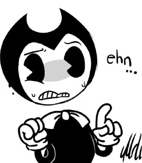 😐 emoji Bendy And The Ink Machine Telegram sticker 16 of 107