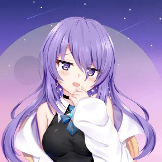 💐 emoji Moona Hoshinova🐚💐 - @StickerAnimePack Telegram sticker 19 of 25