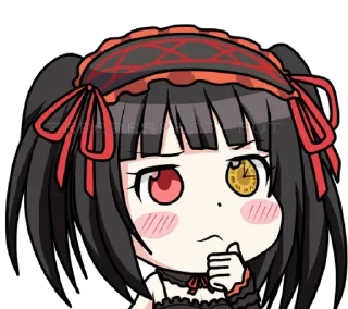🤔 emoji Chibi Kurumi ➜ @animee_stickers Telegram sticker 21 of 33