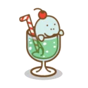 🍨 emoji dugong time Telegram sticker 15 of 40