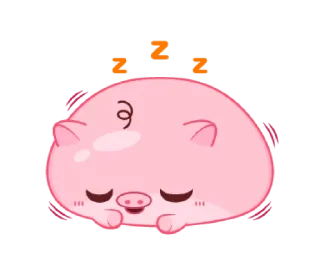 😴 emoji Chubby Mochi Pig @bistic Telegram sticker 15 of 16