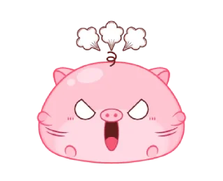 😠 emoji Chubby Mochi Pig @bistic Telegram sticker 16 of 16