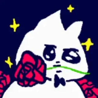 🌹 emoji 领结猫Cat 动态版 更多贴纸在 @riridoafflinks Telegram sticker 12 of 50