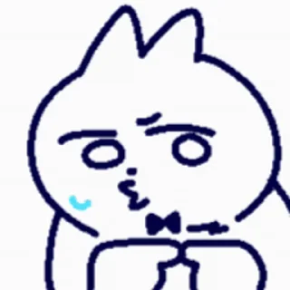 😰 emoji 领结猫Cat 2 动态版 更多贴纸在 @riridoafflinks Telegram sticker 24 of 50