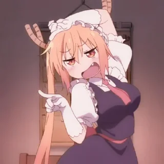 🍜 emoji ،، ◦ Tohru Kobayashi : @fckmne ʾʾ Telegram sticker 15 of 60