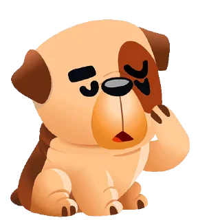 🤦‍♂️ emoji Puppy @Stickersey Telegram sticker 11 of 20