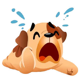 😭 emoji Puppy @Stickersey Telegram sticker 7 of 20
