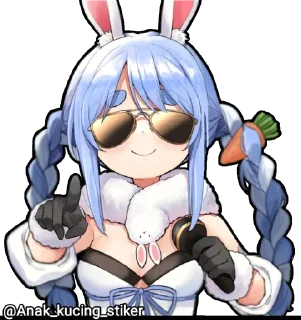 🐇 emoji Usada Pekora @Anak_kucing_stiker Telegram sticker 7 of 60