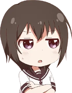 🤨 emoji @nicololi • YURU YURI • @Kaizoku Telegram sticker 11 of 11