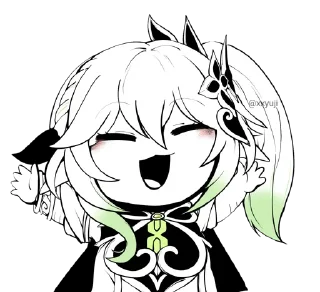 🥰 emoji Nahida • @xxyuji • @Grup_Anime_Chat Telegram sticker 17 of 80