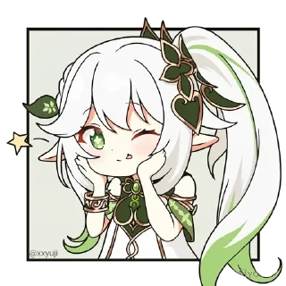 😋 emoji Nahida • @xxyuji • @Grup_Anime_Chat Telegram sticker 15 of 80