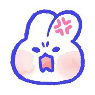 😡 emoji Kawaii bunnie 🎀 Telegram sticker 14 of 34