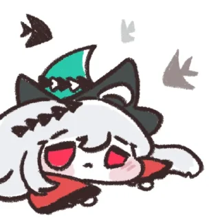 😞 emoji 斯卡蒂表情包 Telegram sticker 13 of 35