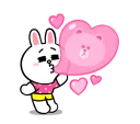 😘 emoji LINE Characters: Cute and Soft Summer Telegram sticker 13 of 25