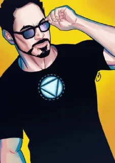 😎 emoji Tony Stark @learning_is_magic Telegram sticker 21 of 39