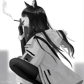 🖤 emoji Lalaine's Smoking pack Telegram sticker 15 of 44