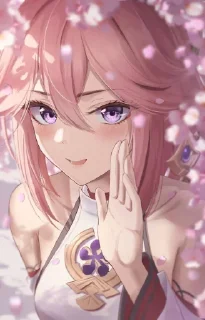 💗 emoji Yae Miko Telegram sticker 7 of 18