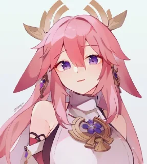 💗 emoji Yae Miko Telegram sticker 6 of 18